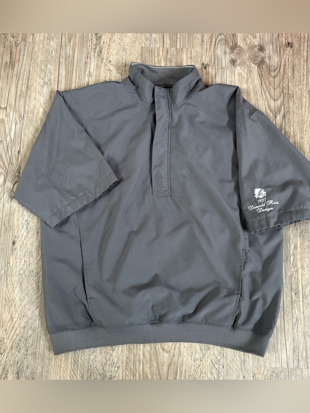 Vintage Gear For Sports Aronimink Golf Club Windshirt Men's Medium 1/4 Zip Gray